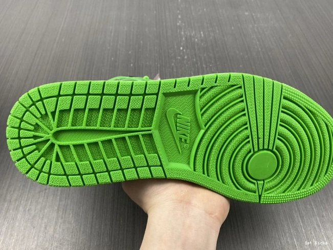 1st Kicks Shoes High 555088-030 1 OG Air Green Jordan Pine 0817